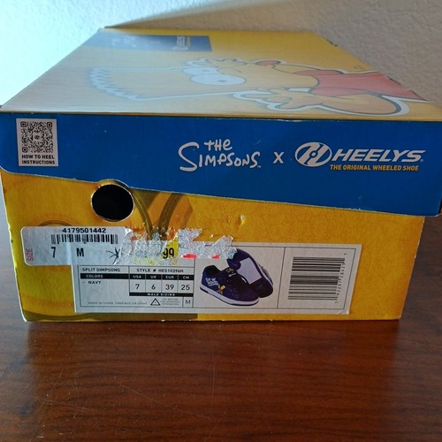 "EAT MY SHORTS" HEELYS Simpsons Wheeled Rolling Shoes Mens Size 7 HES10396H - Picture 2 of 9