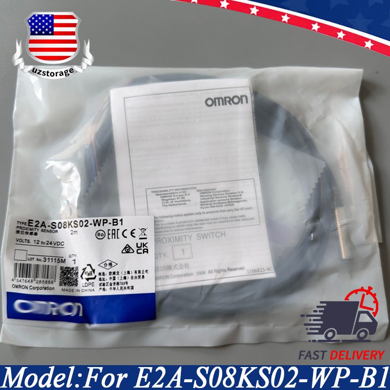 NEW Proximity Switch Sensor E2AS08KS02WPB1 For Omron E2A-S08KS02-WP-B1 12-24VDC