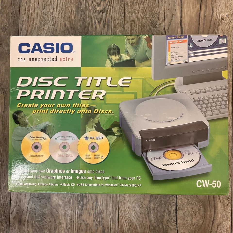 Casio Disc Title Printer CW-50 New Open Box - Image 2 of 4