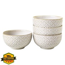 Feenmai Cereal Bowls Set 4 B1 6 Inch Ceramic