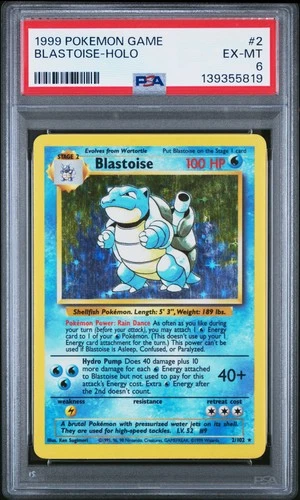 1999 POKEMON GAME #2 BLASTOISE-HOLO PSA 6