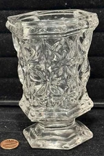 Antique Sandwich Glass SANDWICH STAR Spooner, Spoon Holder, c. 1840