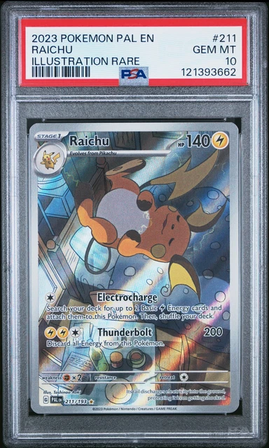 2023 POKEMON PAL EN-PALDEA EVOLVED ILLUSTRATION RARE #211 RAICHU PSA 10