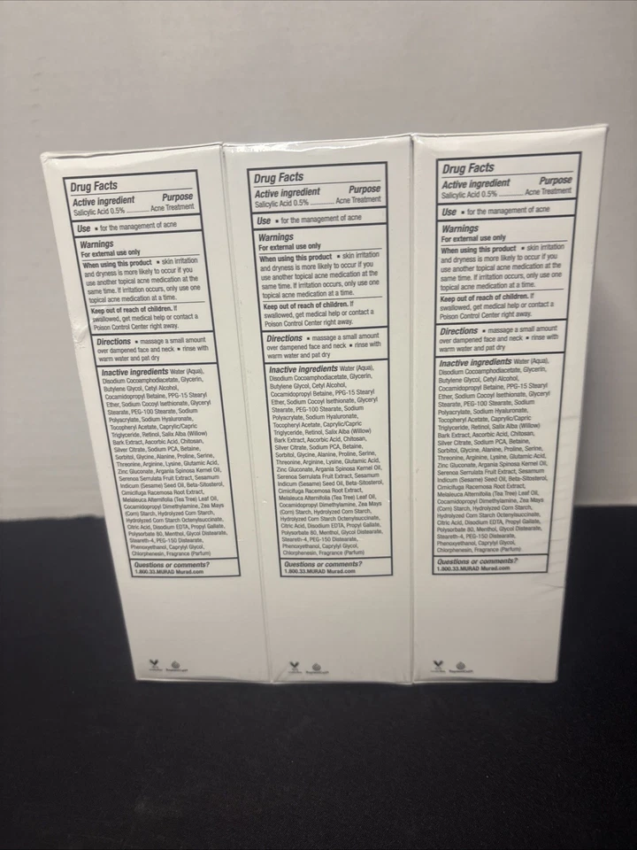 Murad Acne Control Clarifying Cream Cleanser 6.75 oz Exp 07/25 Lot Of 3 New - Image 2 of 4