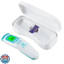 Amplim Non-Contact Forehead Thermometer and Case for Adults, Kids, Baby, FDA 