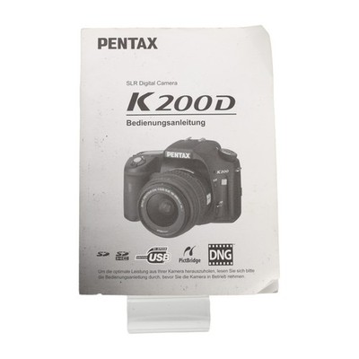 Bedienungsanleitung Pentax SLR Digital Camera K200D k-200-d K 200 D Anleitung 