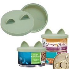 2 Pack Cat Food Can Lids, Small Size 3 Oz Silicone Pet Food Can Lids Cove