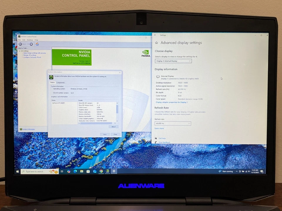 Notebook para jogos Blu-ray Alienware 17 i7-4910MQ 32GB 1TB/HDD 256GB/SSD GTX880M/8GB - Imagem 3 de 4