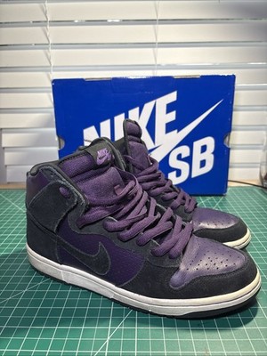 Nike Dunk High Pro SB Grand Purple Men s 8.5 305050 500 BLACK PURPLE WHITE Rare