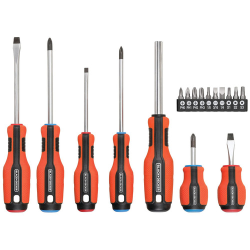 Black + Decker Schraubendreher, Push and Pick, 7 Bit - BDHT68003 - Bild 1 von 8