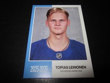 TOPIAS LEINONEN 2025-2026 ROCHESTER AMERICANS AHL CARD