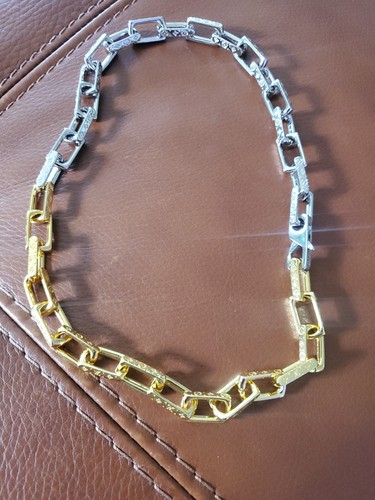 LOUIS VUITTON 20" Chain  Monogram Chain MENS Colorful Beautiful Unworn 2 Tones