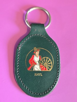 Schlüsselanhänger Schlüsselring - Vintage Rhyl Leder Key Fob