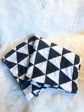 Cloud Island Muslin Baby Blanket Black White Triangle Swaddle Crib 46x46