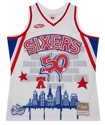   Mitchell & Ness x Tats Cru Philadelphia 76ers Hardwood JERSEY SIZE XL NEW  