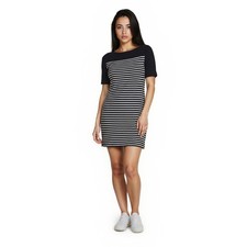 Lauren Ralph Lauren Dress Women's Medium Petite PM Black White Striped Nautical