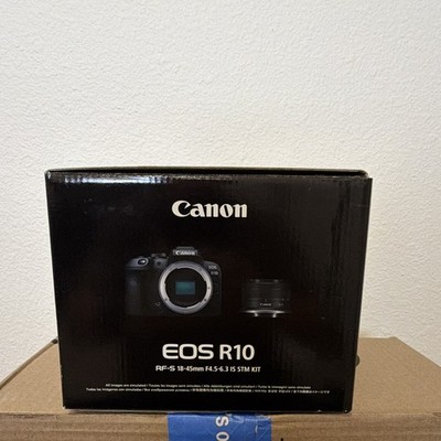 Canon EOS R10 24.2MP Mirrorless Camera RF-S 18-45mm IS STM Kit Black