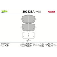 Valeo 302538A Bremsbelagsatz FüR Mercedes Benz A Klasse CLA GLA B GLB W177 V177
