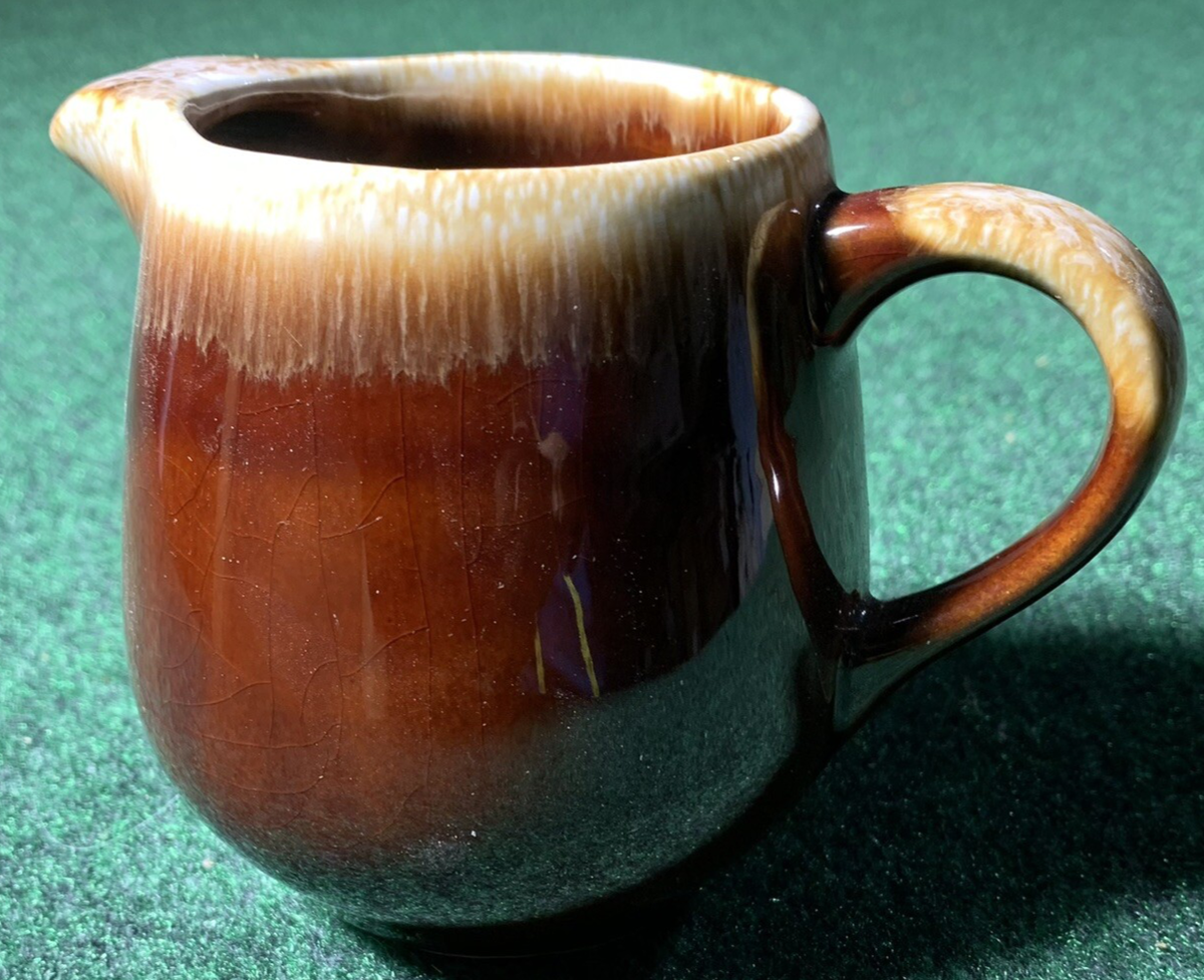 McCoy Creamer USA 7020 Brown Drip Glaze Vintage | eBay