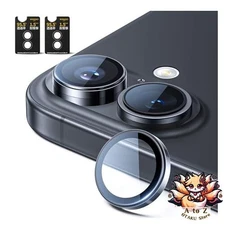 NEW NIMASO Camera Lens Film for iPhone 17/16/16 Plus 2 Sets 4 Pieces Black 9H