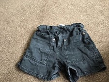 Zara Charcoal Distressed Girls Shorts 11-12 High Waist