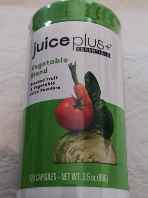 JUICE PLUS+ ESSENTIALS VEGETABLE JUICE BLEND POWDERS 120 CAPSULES 06/2027 NIB