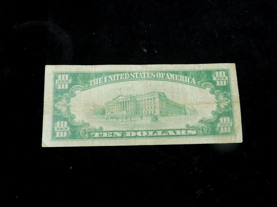 1929 $10 Rederal Reserve of Chicago Illinois National Currency Note - Image 2 of 4