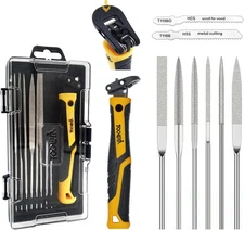 8-In-1 Needle File & Saw Set With Storage box, 6 pcs Small Diamond Files