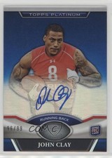 2011 Topps Platinum Blue Refractor Rookie Auto 96/99 John Clay #122 Auto 0b5
