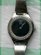 ESQ By Movado Swiss Silver Tone Black Dial Women’s Quartz Watch 