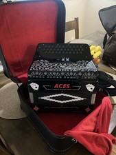 Hohner Aces II Model Diatonic Accordion Key of EAD MI with case and straps