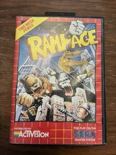 Rampage (Sega Master System, 1989) Cartridge and box 