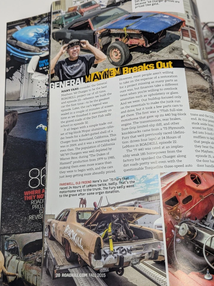 BAM! ROADKILL Magazine Fall 2015 FIRST ISSUE- David Freiburger - Finnegan Rare - Image 4 of 4