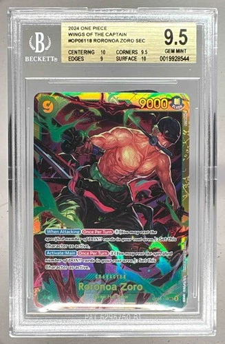 Roronoa Zoro 2024 One Piece The Best #OP06-118 Secret Rare BGS 9.5