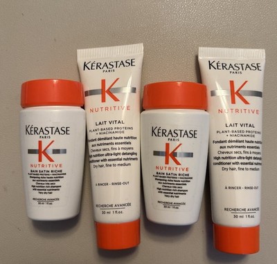 Kerastase Nutritive Lait Vital @ Bain Riche 2 0f each 1oz Travel