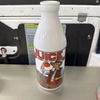 Egizia Tomato Juice Milk Glass Bottle Carafe 70s Mod Farmer Vintage