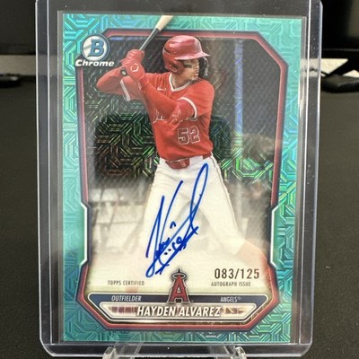 2026 Bowman Chrome - Hayden Alvarez #BMA-HA  AUTO Aqua Green Mojo /125