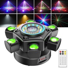 2X 150W 6 Arms Stage Light LED Moving Head Beam Light Laser DJ Disco Party Club