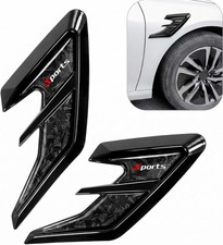 2 PCS TPU Car Fender Side Vent Decorative Stickers, Carbon Fiber Texture Car Fro