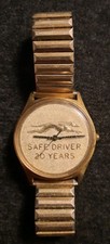 Vintage Greyhound Safe Driver 20 Years Wrist Watch Award Dated 1975 Swiss Made 