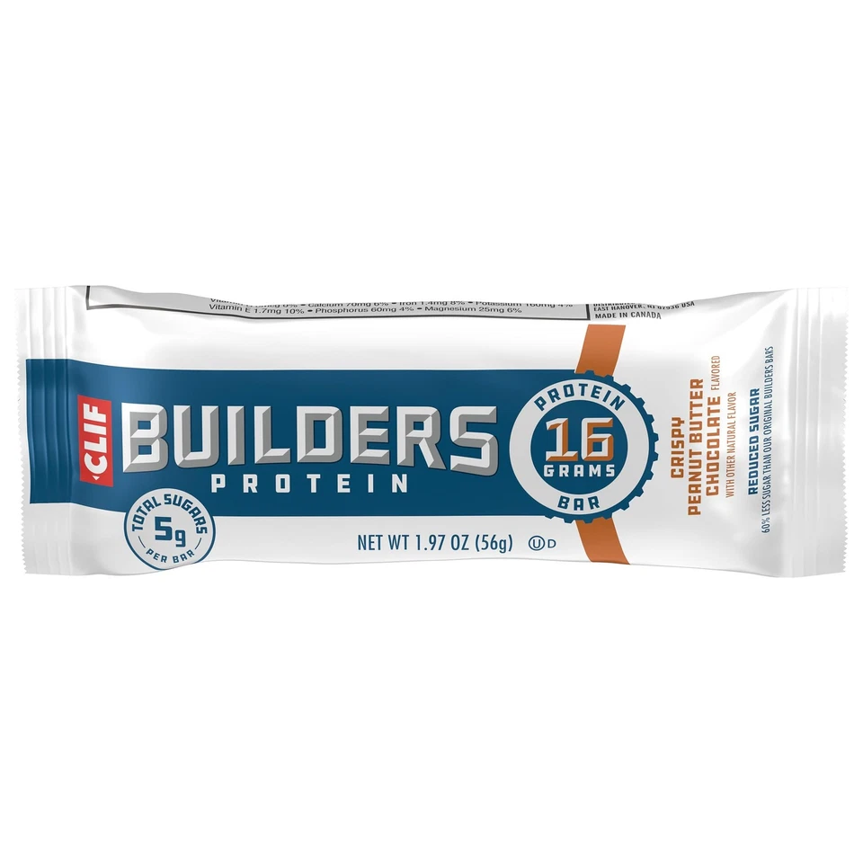 Barritas proteicas CLIF BUILDERS - Mantequilla de maní crujiente con sabor a chocolate - Reduce... Foto 4 de 4