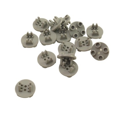 15 NEUE LEGO Plate, Round 2 x 2 Thin with Wheel Holder Blaulich Hellgrau