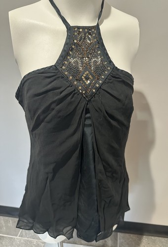 Top Express nero con ferretto, chiffon, taglia M - Foto 4 di 15