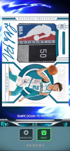 Panini Dunk Digital /5 National Treasures Logoman Laundry Tag Jersey Match