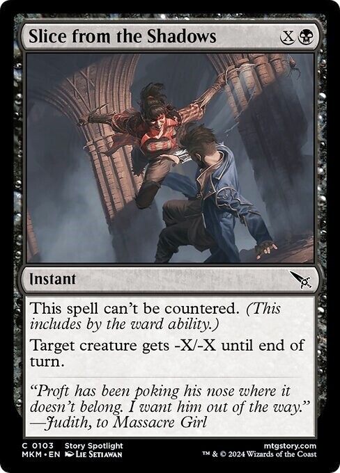 SLICE FROM THE SHADOWS x4 mtg NM-M Murders at Karlov Manor 4 Common