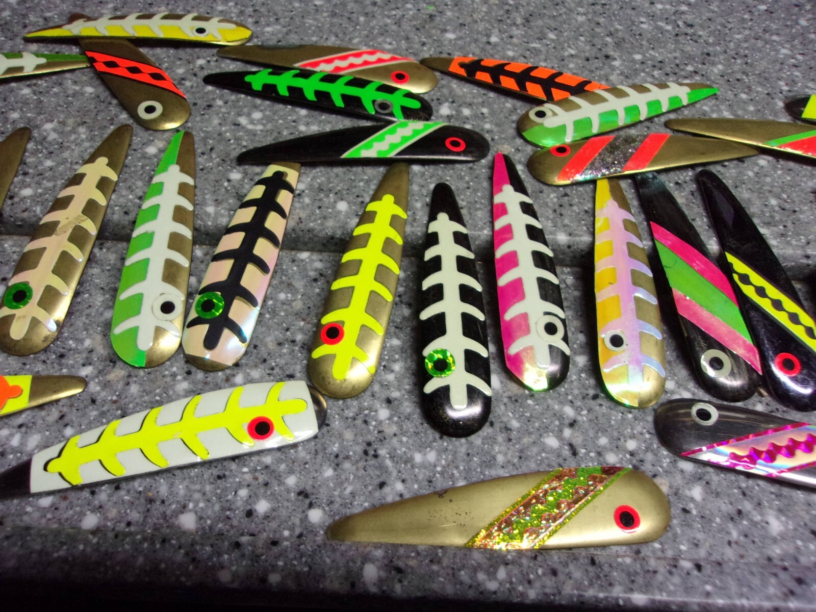 T1 trout trolling fishing lure lot unused spoons custom brass - Image 3
