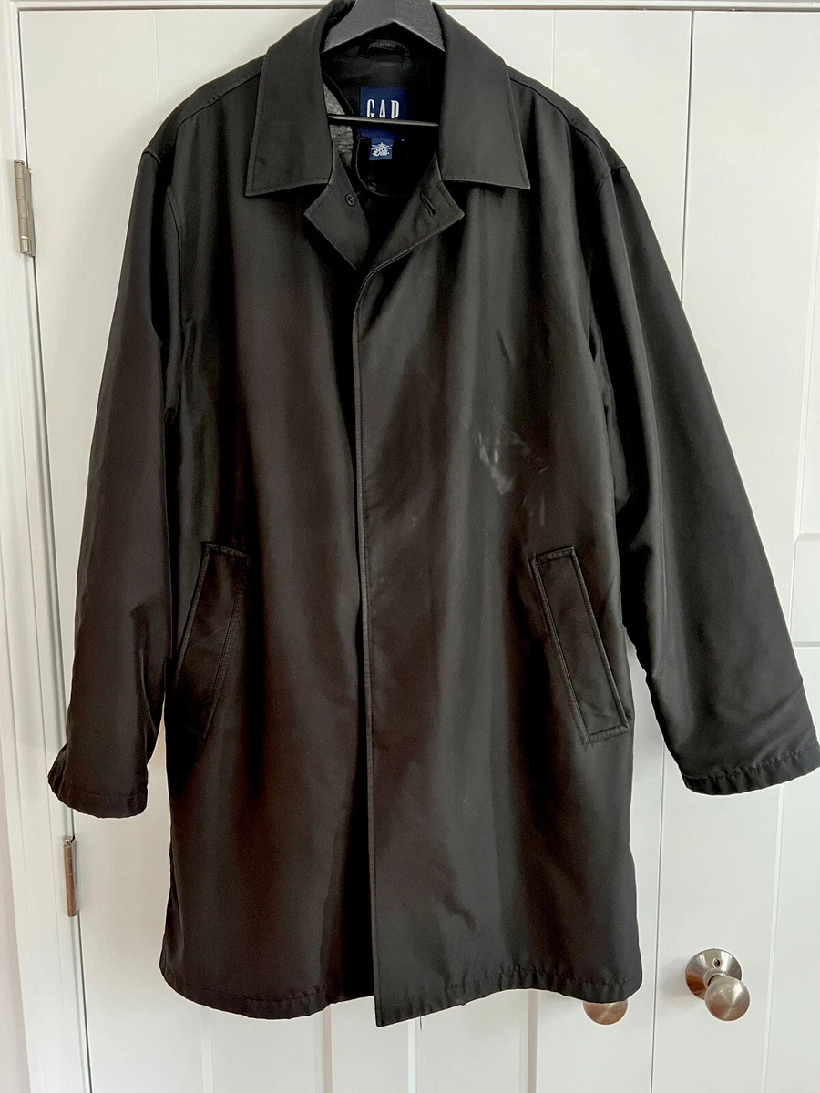 Gap black trench coat sale