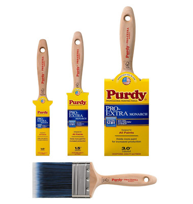 Purdy Pro Extra Monarch Stiff Bristle Synthetic Paint Brushes 1'',1.5'', 2'', 3''