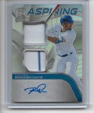 Brennen Davis 2021 Panini Specta Aspiring RC Rookie Dual Jersey Auto Autograph 