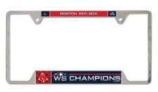 boston red sox 2018 world series champion chrome license plate frame made in usa
